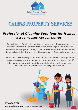 Cairns Property Service – Expert Cleaning Services in Cairns