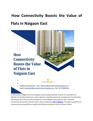 How Connectivity Boosts the Value of Flats in Naigaon East