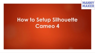 How to Setup Silhouette Cameo 4