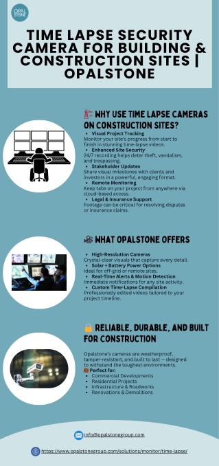 Time Lapse Security Camera for Building & Construction Sites  Opalstone