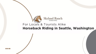 For Locals & Tourists Alike Horseback Riding in Seattle Washington
