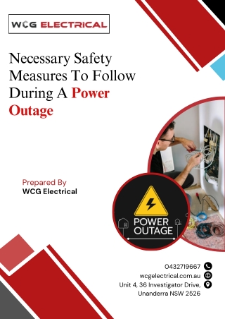 Necessary Safety Measures To Follow During A Power Outage