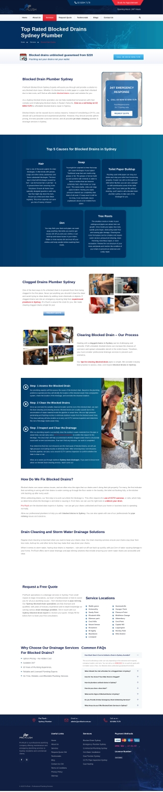 Blocked Drains Eastern Suburbs