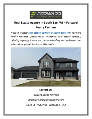 Real Estate Agency in South East WI  Forward Realty Partners