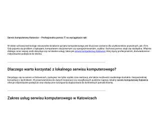 serwis komputerowy Chorzów