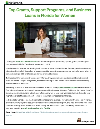 Business Loans in Florida for Women Everything You Need to Know
