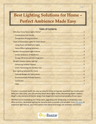 Best Lighting Solutions for Home Perfect Ambience Made Easy