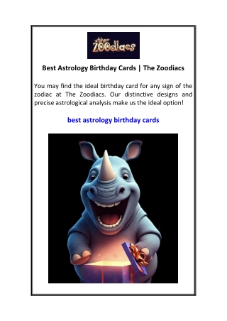 Best Astrology Birthday Cards  The Zoodiacs