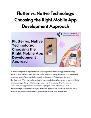 Flutter vs. Native Technology_ Choosing the Right Mobile App Development Approach