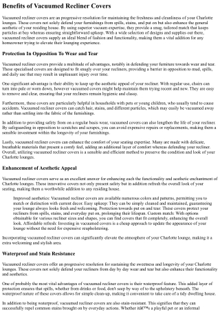 Vacuumed Recliner Covers That Refresh Charlotte Lounges