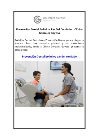 Prevención Dental Bollullos Par Del Condado  Clínica González Gayoso
