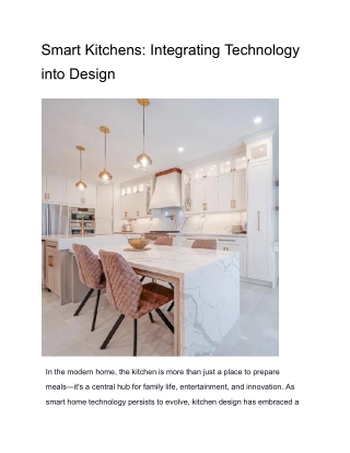 Smart Kitchens_ Integrating Technology into Design