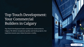 Commercial Builders in Calgary | Top Touch Development