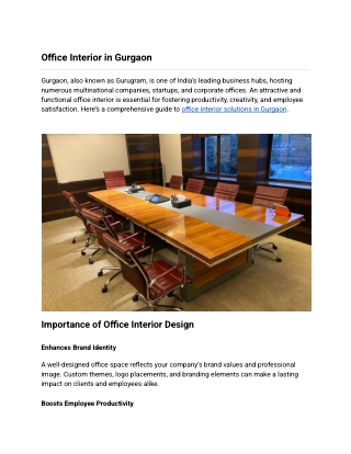 Office Interior in Gurgaon
