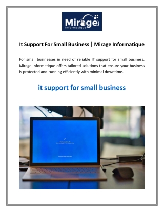 It Support For Small Business