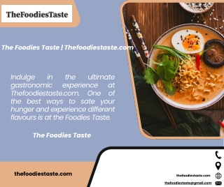 The Foodies Taste  Thefoodiestaste.com