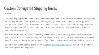 Custom Corrugated Shipping Boxes - Stand Fast Group