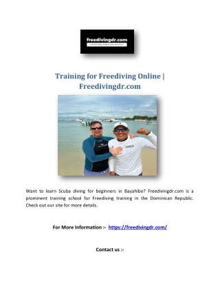 Training for Freediving Online | Freedivingdr.com