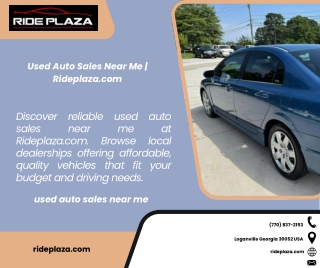 Used Auto Sales Near Me  Rideplaza.com