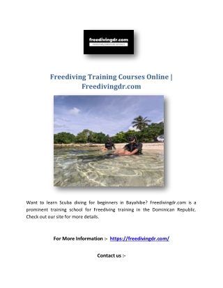 Freediving Training Courses Online | Freedivingdr.com
