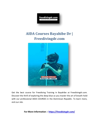 AIDA Courses Bayahibe Dr | Freedivingdr.com