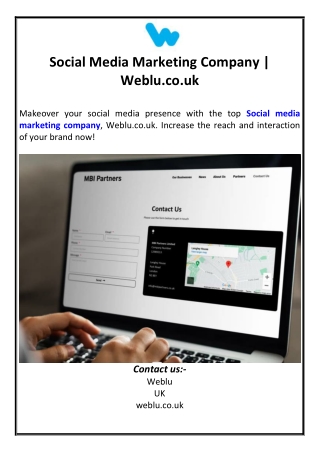 Social Media Marketing Company | Weblu.co.uk