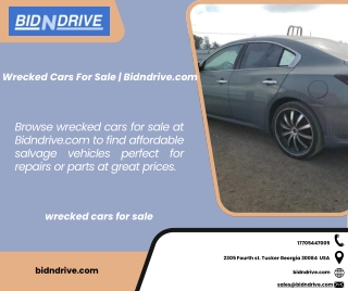 Wrecked Cars For Sale  Bidndrive.com