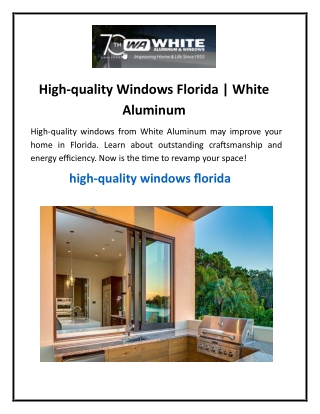 High-quality Windows Florida White Aluminum