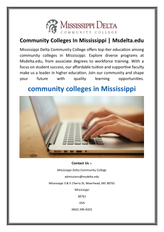 Community Colleges In Mississippi  Msdelta.edu