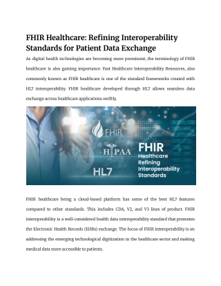 Unlocking Healthcare Data Exchange with FHIR Interoperability