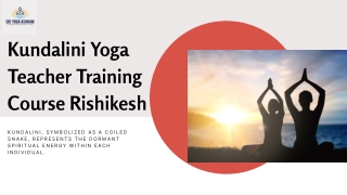 Kundalini Yoga Teacher Training Course In Rishikesh