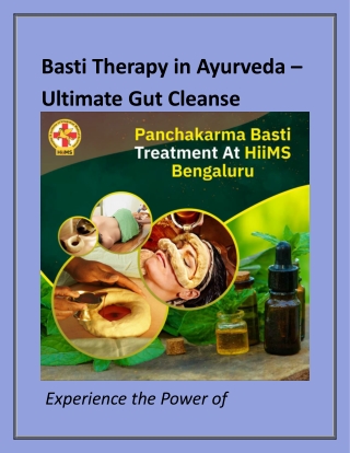 PPT on Basti Therapy in Ayurveda – Colon Cleanse & Vata Balance