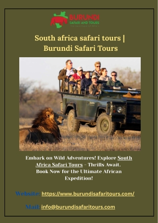 south africa safari tours | Burundi Safari Tours
