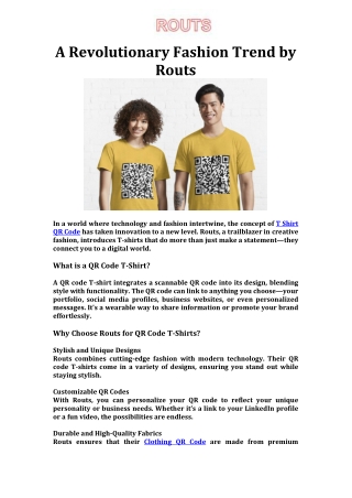 A Revolutionary Fashion Trend by Routs