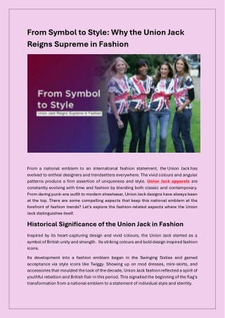 The Union Jack in Fashion: How Britain’s Flag Became a Global Style Icon