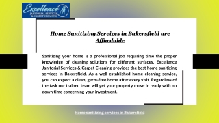 Home Sanitizing Services in Bakersfield are Affordable