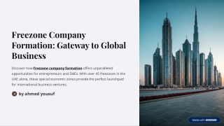Top Freezones for Company Formation in the UAE