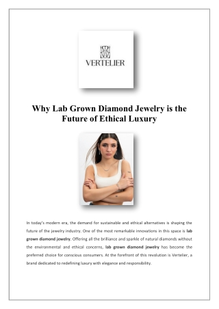 Lab Grown Diamond Jewellery Online | USA's #1 Lab Diamond | VERTELIER