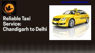 Taxi Service Taxi from chandigarh to delhi
