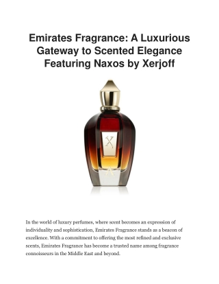 Naxos by Xerjoff – Emirates Fragrance