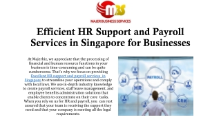 Trusted HR, Payroll & Accounting Services for Small Businesses in Singapore
