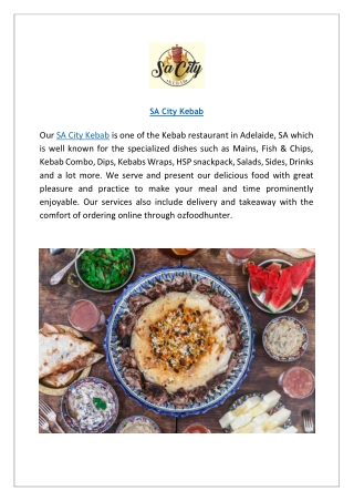 SA City Kebab Adelaide Menu | Takeaway | Delivery | Dine-in