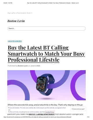 Buy the Latest BT Calling Smartwatch to Match Your Busy Professional Lifestyle – Boston Levin
