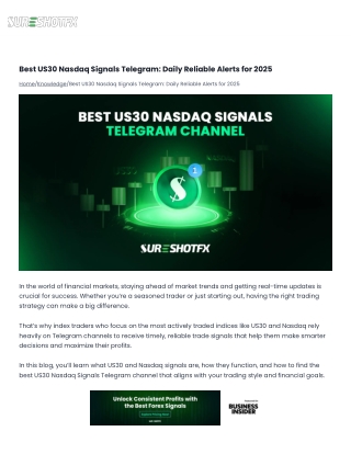 Best US30 Nasdaq Signals Telegram channel in 2025 PDF