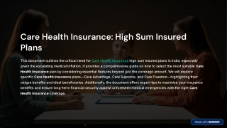 Care Advantage, Care Supreme & Care Freedom Plans: Detailed Comparison