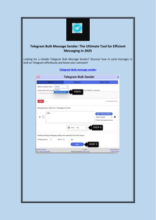 Telegram Bulk Message Sender: The Ultimate Tool for Efficient Messaging in 2025