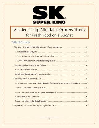 Altadena’s Top Affordable Grocery Stores for Fresh Food on a Budget