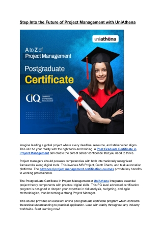 Step Into the Future of Project Management with UniAthena