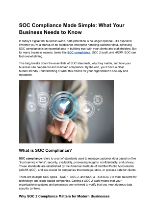 SOC Compliance Made Simple_ What Your Business Needs to Know