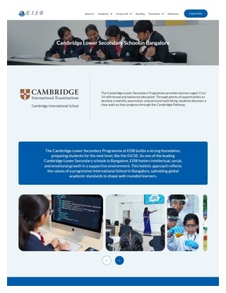 Cambridge Lower Secondary | Best international school in Bangalore | EISB